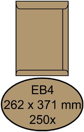 Envelop Quantore akte EB4 262x371mm bruinkraft 250 stuks
