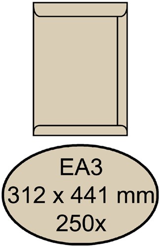 Envelop Quantore akte EA3 312x441mm cremekraft 250 stuks