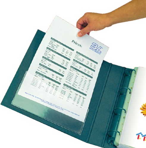 Insteektas Djois U-map 155x90mm zelfklevend PP transparant 5 stuks