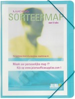 Sorteermap Djois personaliseerbaar A4 6 tabbladenblauw