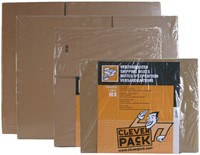 Amerikaanse vouwdoos CleverPack 200x200x110mm B-golf bruin 10 stuks-2