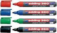 Whiteboardmarker edding 360 rond 1.5-3mm assorti set à 4 stuks-2
