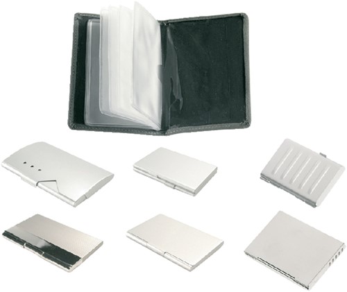Visitekaartenhouder 2 vaks mat aluminium-3