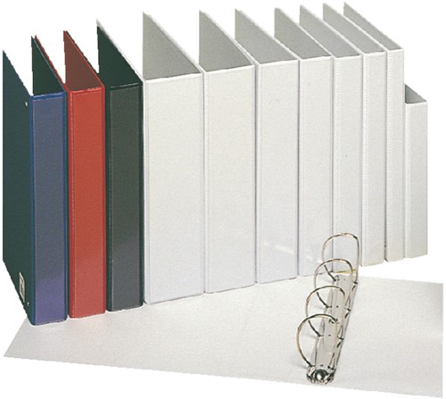 Presentatieringband Esselte panorama A4 4-rings D-mechaniek 77mm PP wit-1