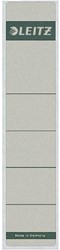 Rugetiket Leitz smal/kort 39x192mm zelfklevend grijs 10 stuks