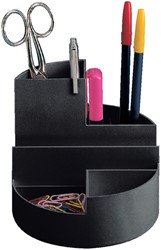 Pennenkoker MAUL roundbox 7 vakken Ø140x125mm zwart