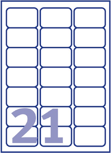 Etiket Avery L7560-25 63.5x38.1mm transparant 525 etiketten-2