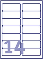 Etiket Avery L7063-20 99.1x38.1mm polyester wit 280 stuks-2