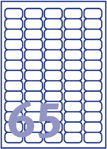 Etiket Avery J8551-25 38.1x21.2mm transparant 1625 etiketten-2