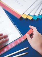 Insteekmap L-model Leitz premium A4 0.15mm PP gekleurde rand transparant 6 stuks-2