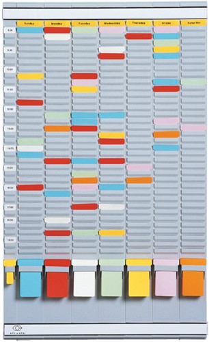 Planbord Djois week 20vaks grijs