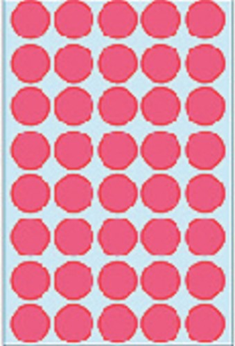 Etiket HERMA 2256 rond 19mm fluor rood 960 stuks-3
