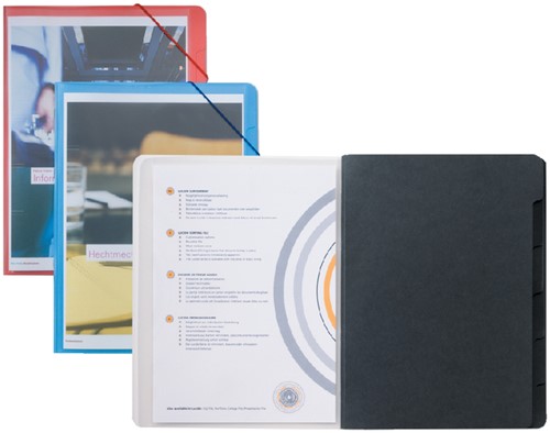 Sorteermap Djois personaliseerbaar A4 6 tabbladen rood-3