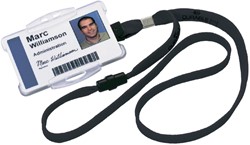 Textielkoord Durable 8119 met klem zwart