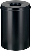 Papierbak met vlamdover Vepabins 30liter Ø33.5cm zwart-3