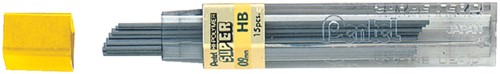Potloodstift Pentel HB 0.9mm zwart koker à 12 stuks