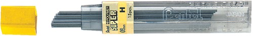Potloodstift Pentel H 0.9mm zwart koker à 15 stuks
