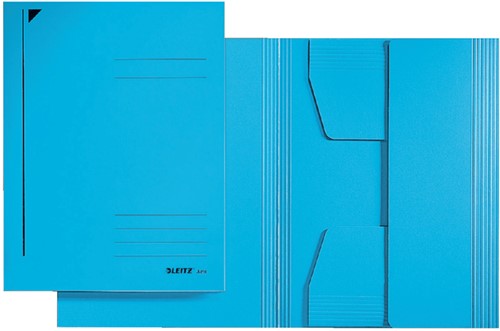 Dossiermap Leitz A3 3 kleppen 430gr blauw