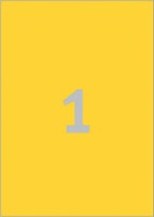 Etiket Avery 3473 210x297mm A4 geel 100 stuks-2