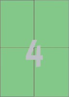 Etiket Avery Zweckform 3458 105x148mm A6 groen 400stuks-2
