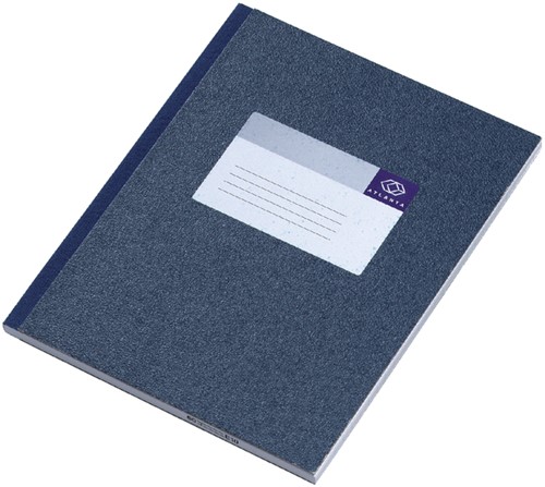 Notitieboek Djois Atlanta gelijmd 210x165mm 160blz lijn blauw