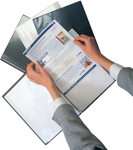 Showmap Rillstab A4 20-tassen + transparante voortas-2