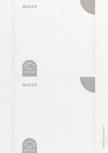 Rug-insteekkaart Leitz breed 56x190mm wit 100 stuks-2