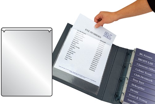 Insteektas Djois U-map 115x158mm zelfklevend PP transparant 5 stuks