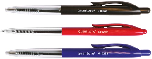 Balpen Quantore drukknop zwart medium-2