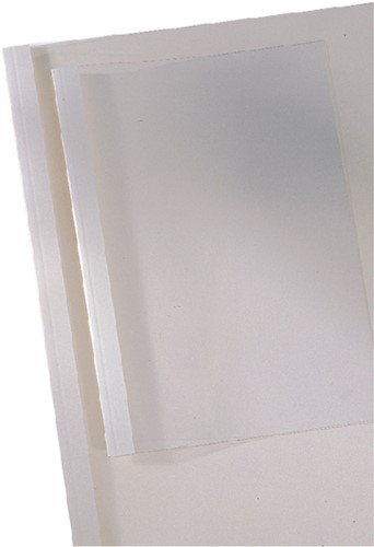Thermische omslag GBC A4 4mm transparant/wit 100 stuks-3