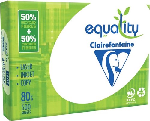 Clairefontaine Equality gerecycled wit A4 papier 80 gr. pakj 500 vel