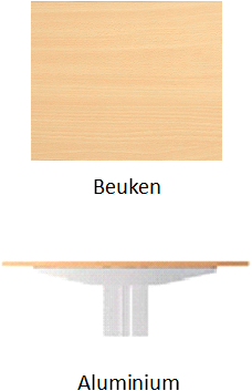 Bureau FlexFrame zit/sta 120x80cm hoogte elektrisch verstelbaar  - Aluminium - Beuken