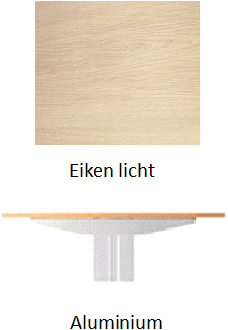 Bureau FlexFrame zit/sta 140x80cm hoogte elektrisch verstelbaar  - Aluminium - Eiken licht