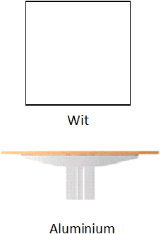 Bureau FlexFrame zit/sta 140x80cm hoogte elektrisch verstelbaar  - Aluminium - Wit