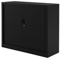 Kieft Eco roldeurkast 100x120x43cm (HxBxD) - Zwart - Eiken licht